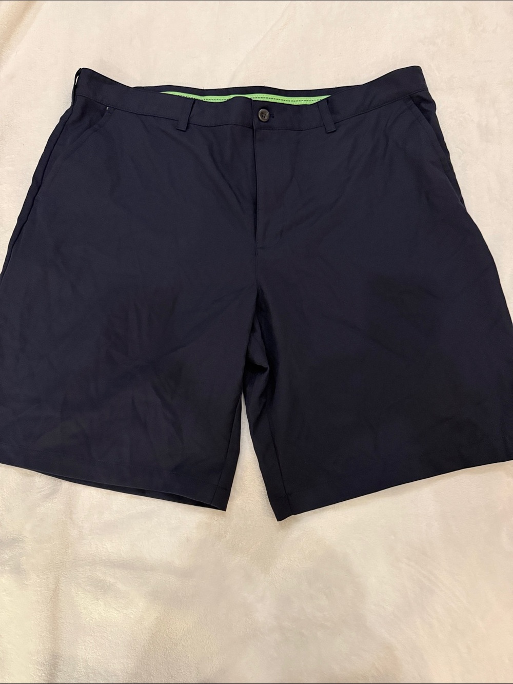Izod Navy Flat-Front Performance Shorts